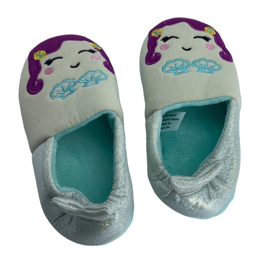 Mermaid Memory Foam Slippers Girl Size 11 Bedroom Shoes Faux Fur Lining NWOT